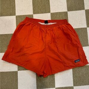 Orange Patagonia men’s Baggie shorts